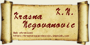 Krasna Negovanović vizit kartica